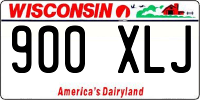 WI license plate 900XLJ