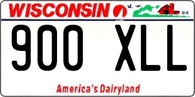 WI license plate 900XLL