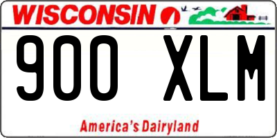 WI license plate 900XLM