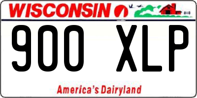 WI license plate 900XLP