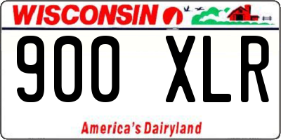 WI license plate 900XLR