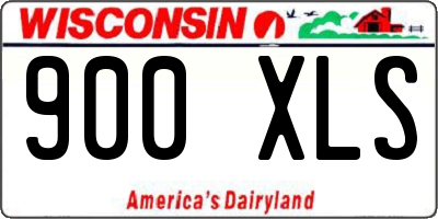 WI license plate 900XLS