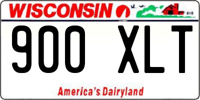 WI license plate 900XLT