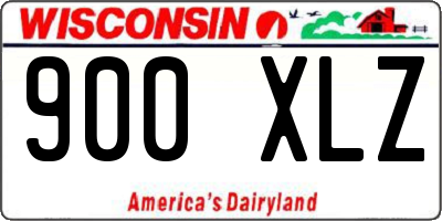 WI license plate 900XLZ