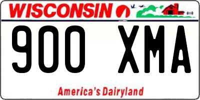 WI license plate 900XMA
