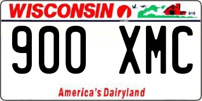WI license plate 900XMC