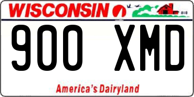WI license plate 900XMD