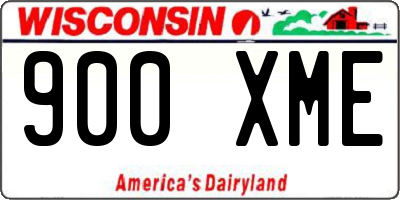 WI license plate 900XME