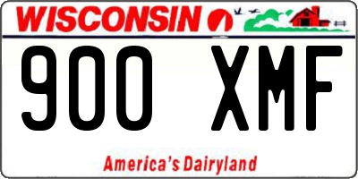 WI license plate 900XMF