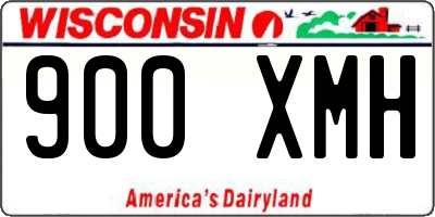 WI license plate 900XMH