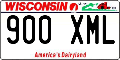 WI license plate 900XML