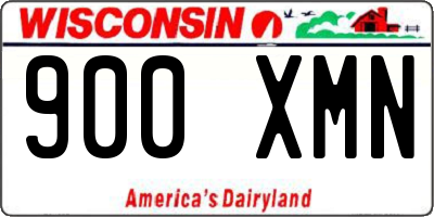 WI license plate 900XMN