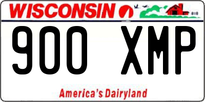WI license plate 900XMP