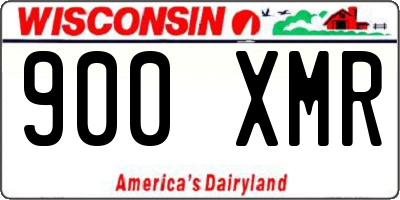 WI license plate 900XMR