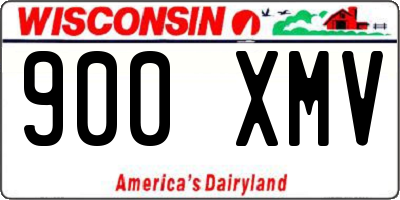 WI license plate 900XMV