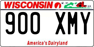 WI license plate 900XMY