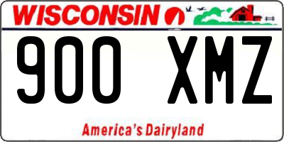 WI license plate 900XMZ
