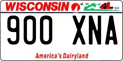 WI license plate 900XNA