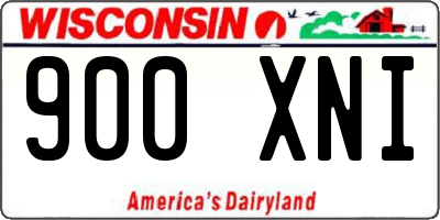WI license plate 900XNI