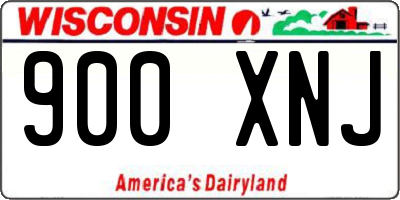 WI license plate 900XNJ