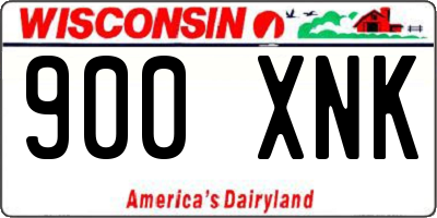 WI license plate 900XNK
