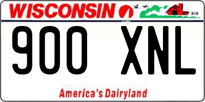 WI license plate 900XNL
