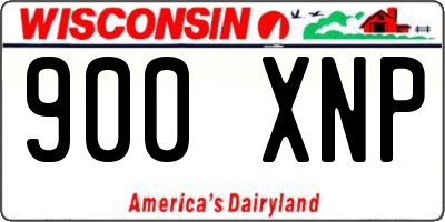 WI license plate 900XNP