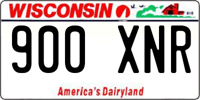 WI license plate 900XNR
