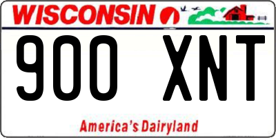 WI license plate 900XNT