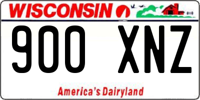 WI license plate 900XNZ