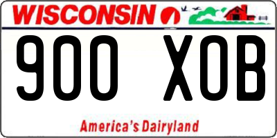 WI license plate 900XOB