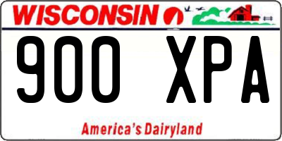 WI license plate 900XPA