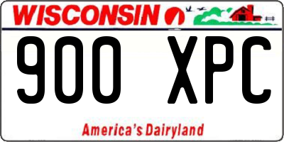 WI license plate 900XPC