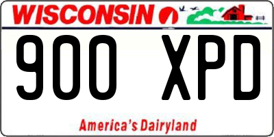 WI license plate 900XPD