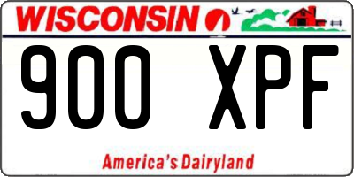 WI license plate 900XPF