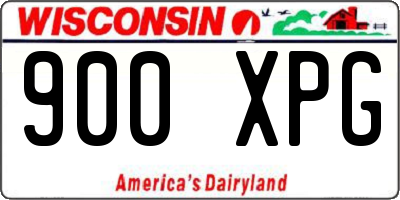 WI license plate 900XPG