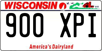 WI license plate 900XPI