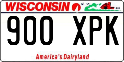 WI license plate 900XPK