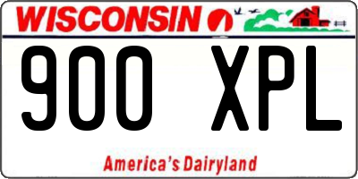 WI license plate 900XPL