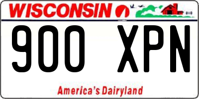 WI license plate 900XPN