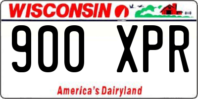 WI license plate 900XPR