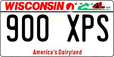 WI license plate 900XPS
