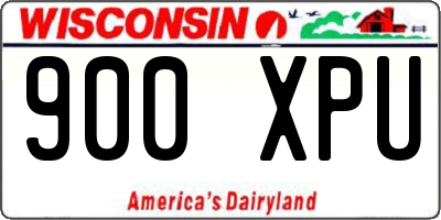 WI license plate 900XPU