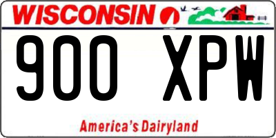 WI license plate 900XPW