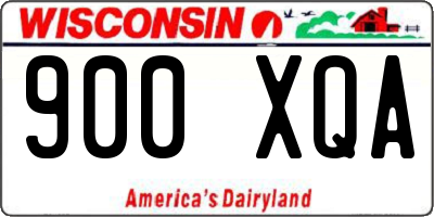 WI license plate 900XQA