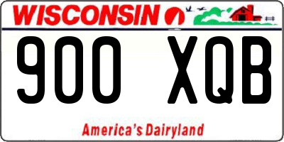 WI license plate 900XQB