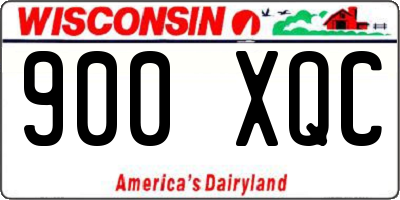 WI license plate 900XQC