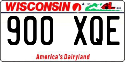 WI license plate 900XQE