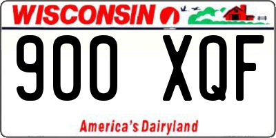 WI license plate 900XQF