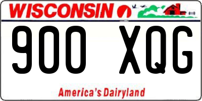 WI license plate 900XQG